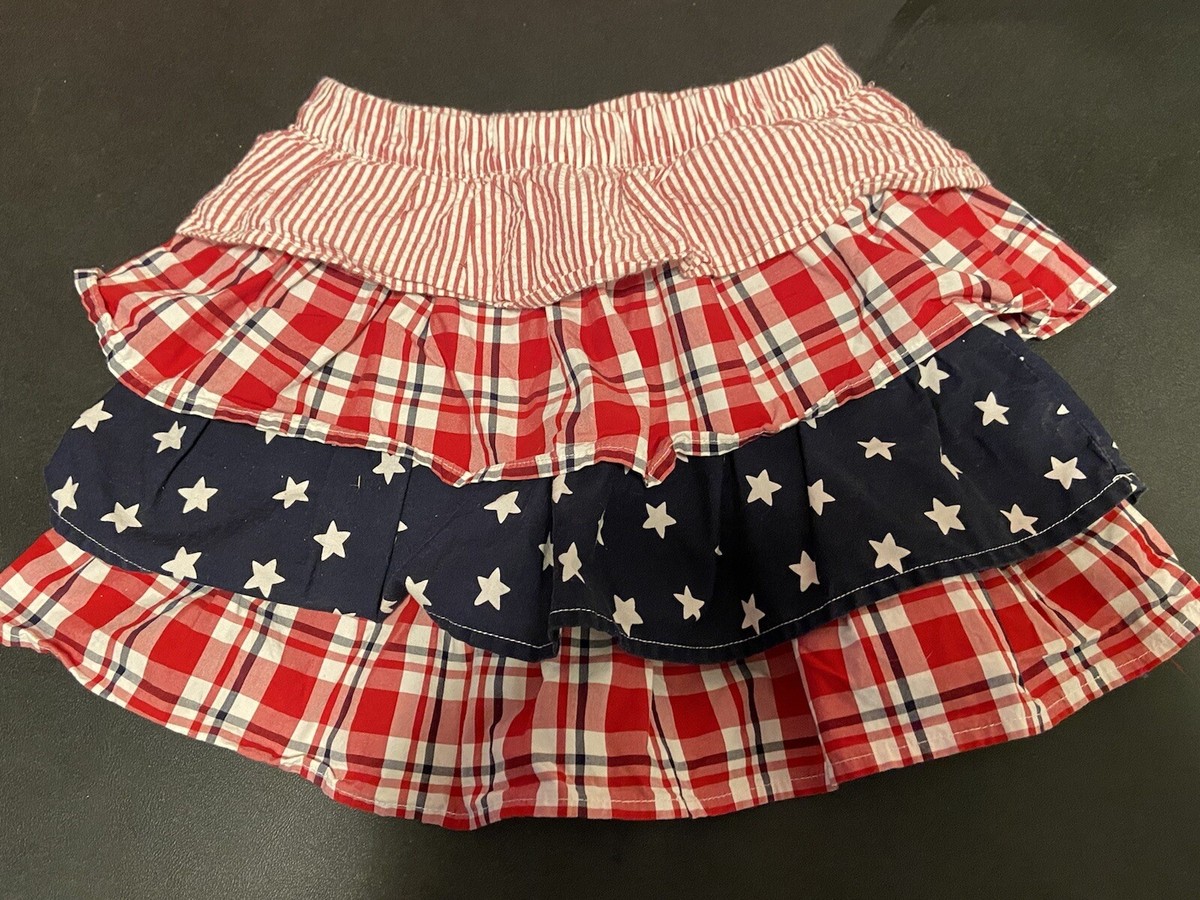 GYMBOREE STARS & STRIPES PATRIOTIC 4TH OFJULY SKORT GIRLS SZ