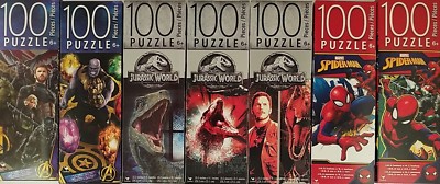 100 Pc Jigsaw Puzzles Jurassic World Marvel Avengers Spiderman 9  x 10  1 Puzzle