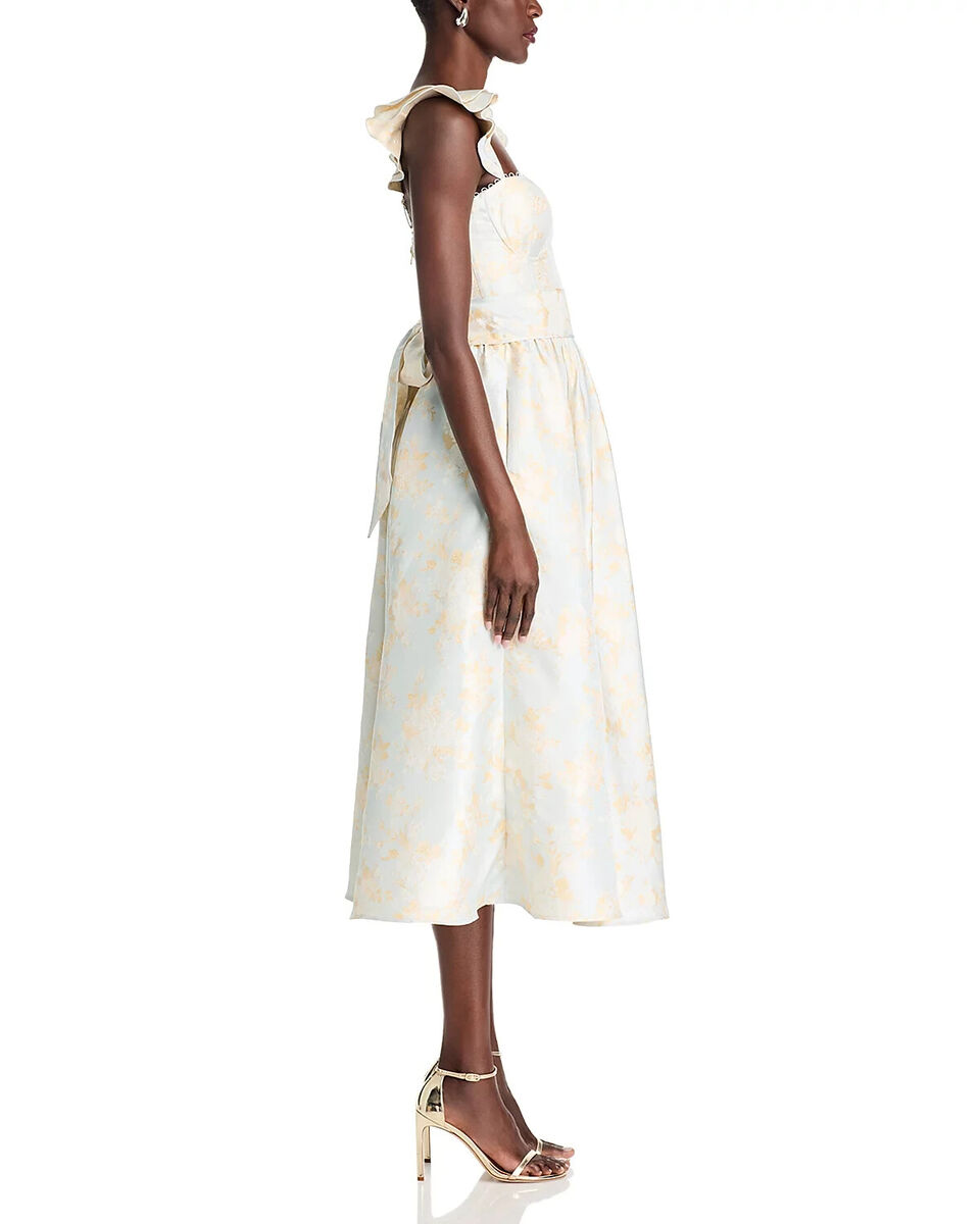 V. Chapman Vera Jacquard Corset Midi Dress Size:10 $525 NWT V. Chapman Vera Jacquard Corset Midi Dress Size:10 $525 NWT