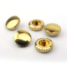 Gilt Standard Short Pipe Watch Buttons Button Crowns (Packs of 5) - MB402