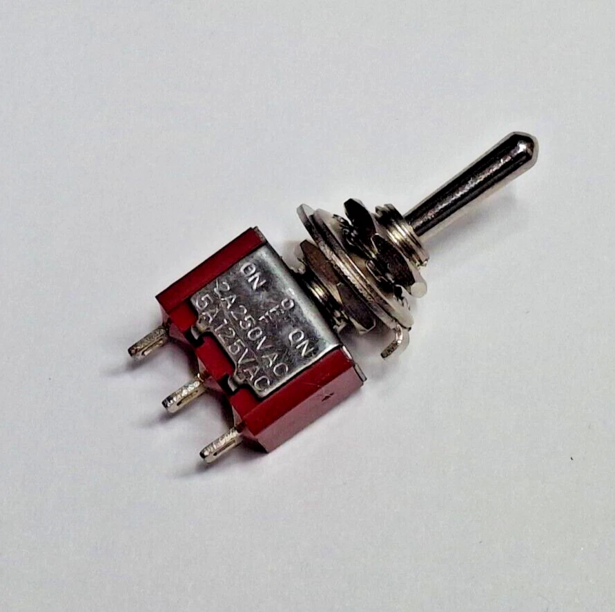 SPDT Micro Momentary Toggle Switch - 3 Position / Center return to OFF
