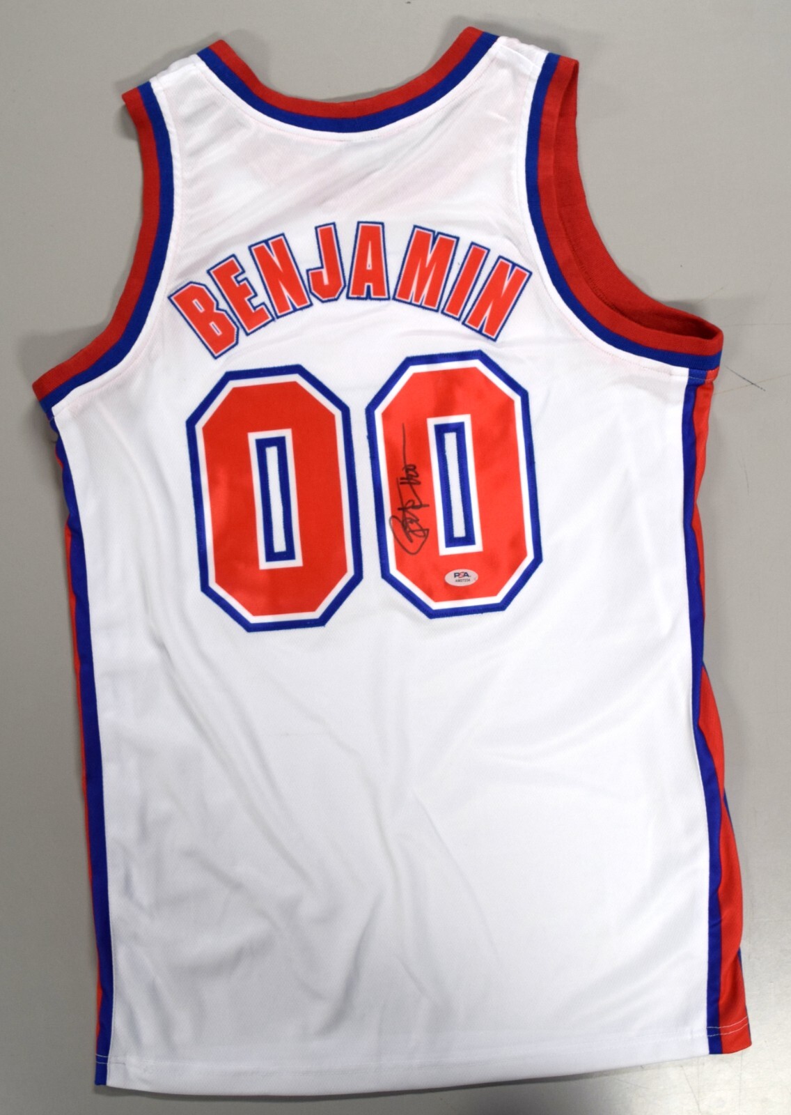 Benoit Benjamin Autographed Signed New Jersey Nets Custom White Jersey PSA COA 