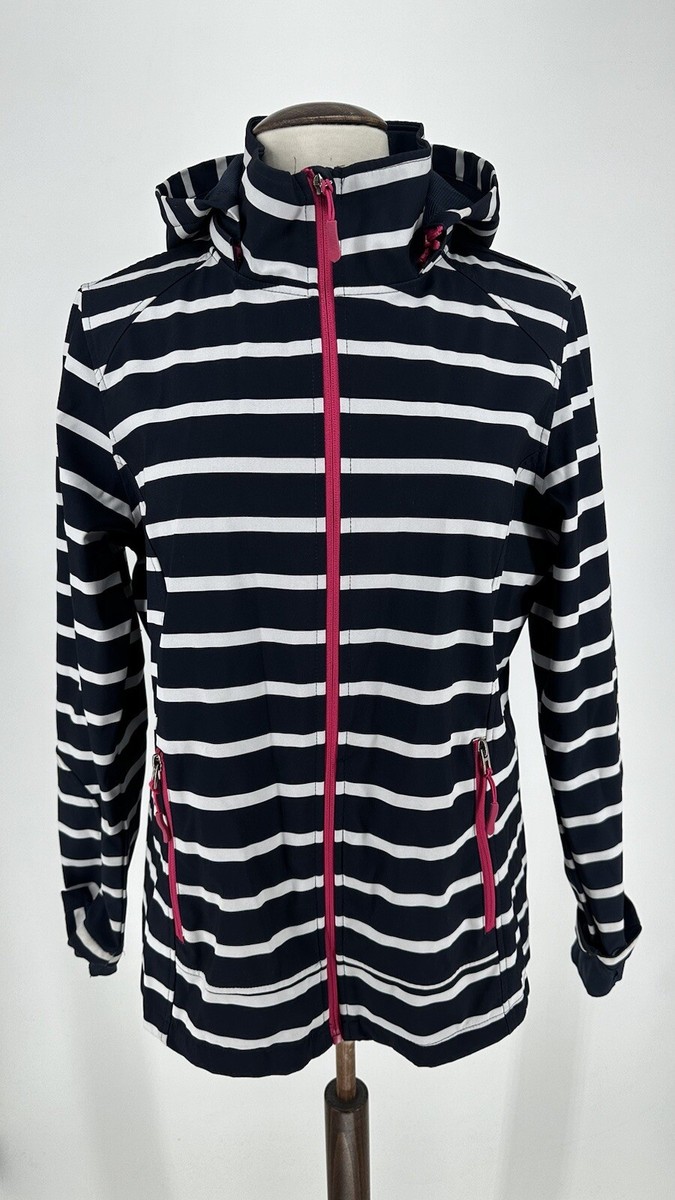 Janina Women's Softshell Blue And White Striped Jacket Size EUR 40
