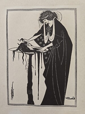 Aubrey Vincent Beardsley The Dancer's Reward Art Nouveau Block Print art