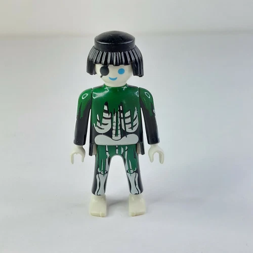 Vintage 80s Geobra Playmobil Halloween Skeleton Zombie Toy Figure 1989