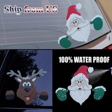 Santa Claus Reindeer Mini Sticker Christmas Home Window Decor Store Glass Door