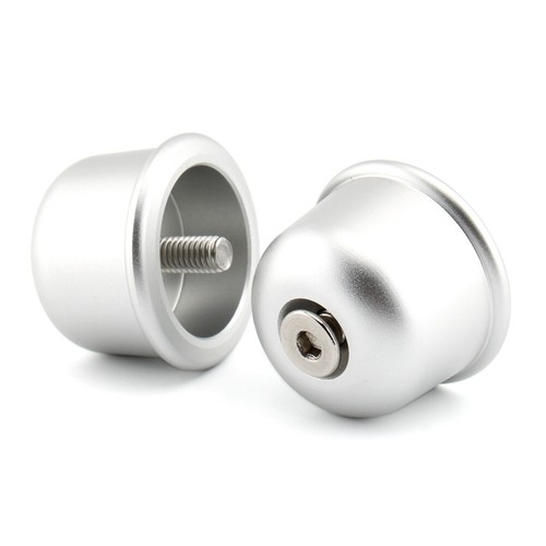 Handlebar End Plug Cap Hand Grip 2PCS For Street Twin Cup Speed T100 T120 Silver - Picture 7 of 10
