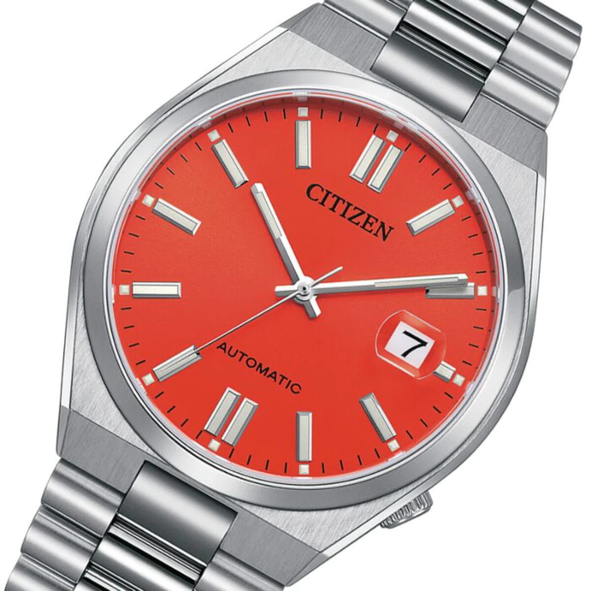 Buy Citizen x Pantone 40mm Blazing Red Dial Silver Stainless Steel