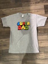 Super Dad - Mario Father's Day Men's T-shirt Size Large