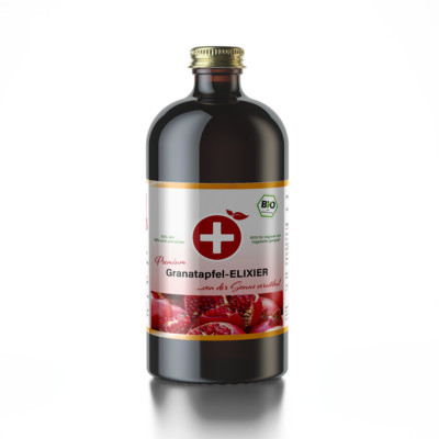 Granatapfel 100% Elixier, Direktsaft, Bio ohne Zusatzstoffe, DE Qualität! 0,5L