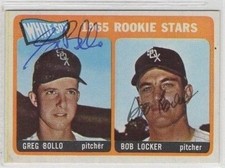 Greg Bollo & Bob Locker 1965 Topps authentic autographed card White Sox