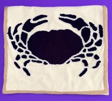 Beaded Blue Crab Coastal Table Runner 13 X 71 Nautical Beach House Decor SALE!