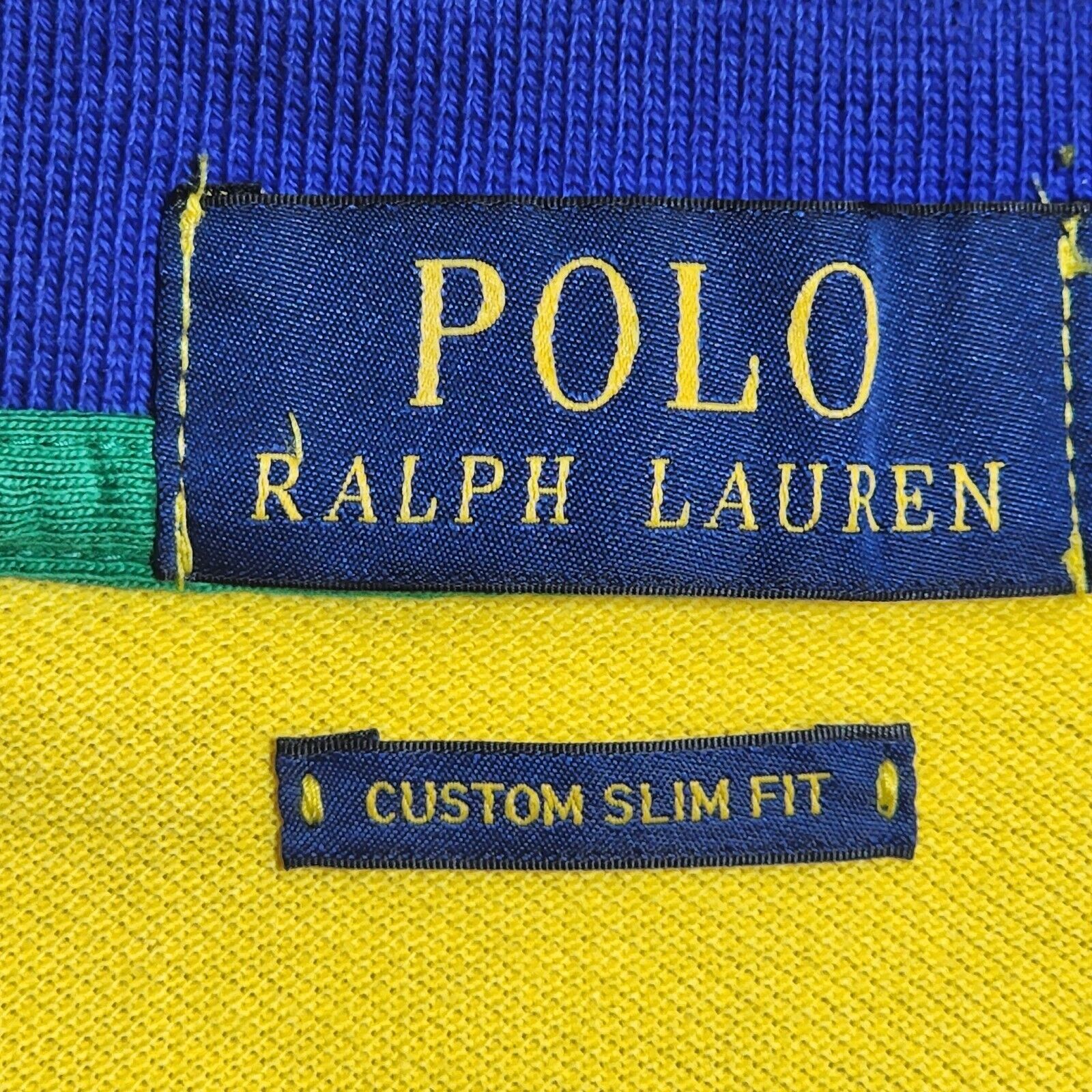 Polo Ralph Lauren Men's Brazil Mesh Polo Shirt Yellow Custom Slim