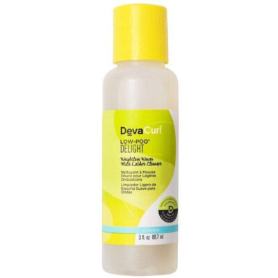 DevaCurl Low-Poo Delight Weightless Waves Mild Lather Cleanser 3Oz (Travel Size)