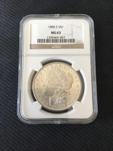 1880 s morgan silver dollar ms 63 ngc