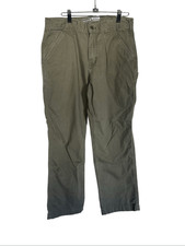 Carhartt Mens Green Cotton Relaxed Fit Twill Utility Work Pants Size 33x30