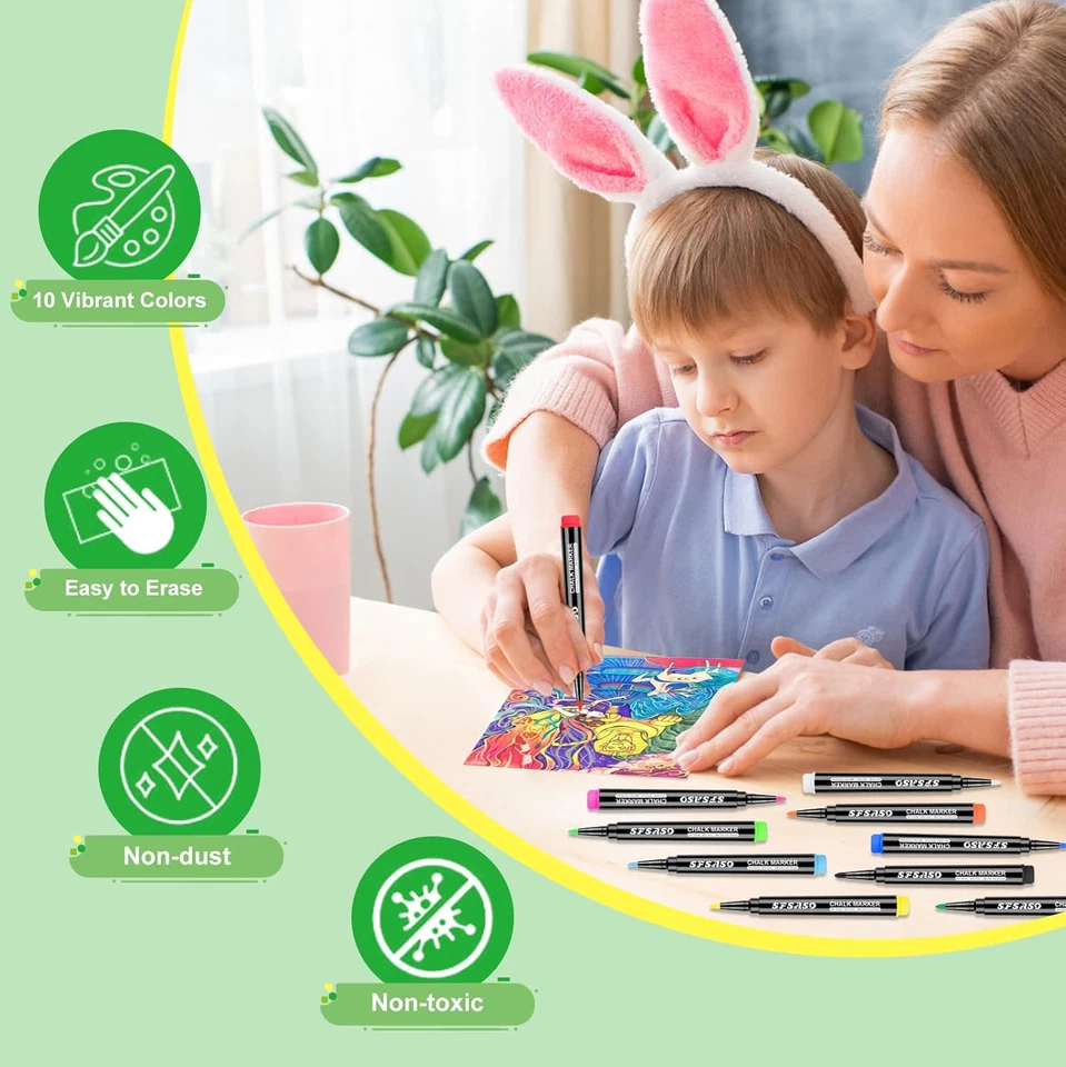 Liquid Chalk Markers for Acrylic Fridge Calendar Planning Board, Clear Glass Dry - Image 3 of 4