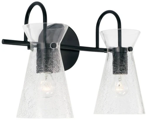 Capital Mila 11" High Matte Black 2-Light Wall Sconce - Picture 2 of 6