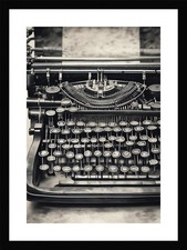 Nostalgic Vintage Typewriter Framed Wall Art Poster Canvas Print Picture thumbnail