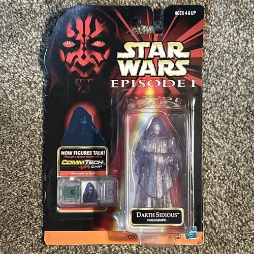VINTAGE 1999 Hasbro Star Wars DARTH SIDIOUS Holograph Episode I Action Figure NM
