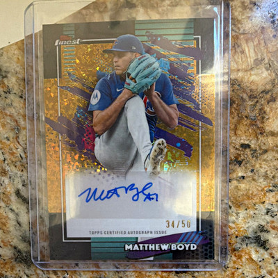Topps 2026 Topps Finest Matthew Boyd FMA-MB Auto /50 Chicago Cubs Insert
