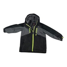Swiss Tech Kids Jacket S/CH 6-7 Black Grey Fleece Lined Hooded