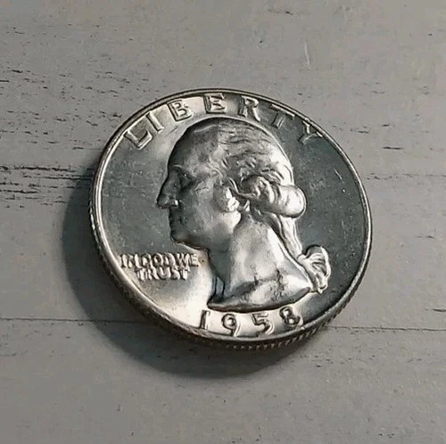 1958-D BU 90% Silver Washington Quarter #1