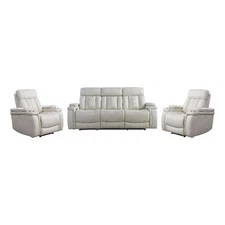 Parker Living Royce - Fantom Ivory Power Reclining Sofa and Two Recliners