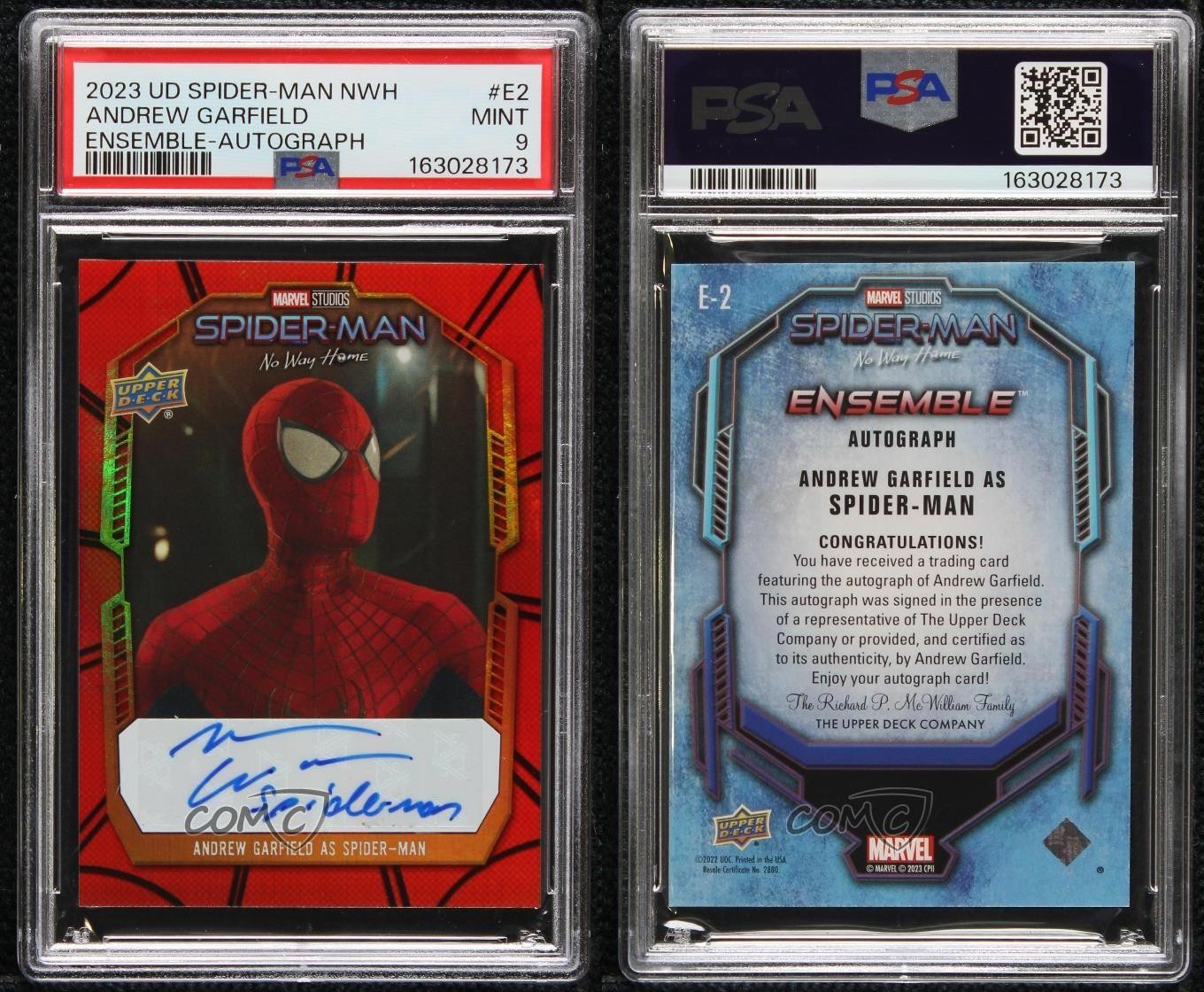 2023 Marvel Studios' No Way Home Spider-Man Andrew Garfield PSA 9 MINT Auto 4et view 3