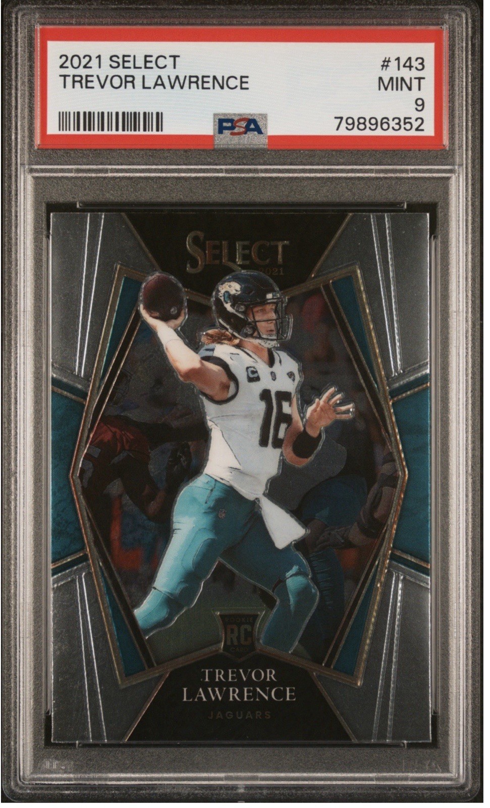 2021 Panini Select #143 Trevor Lawrence PSA 9 RC