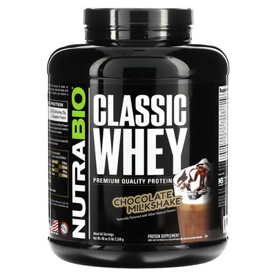 2 X Nutrabio Labs, Classic Whey Protein, Chocolate Milkshake, 5 lbs (2,268 g)