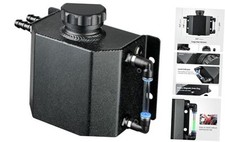 Coolant Overflow Tank, Aluminum Radiator Tank, Reservoir Expansion 1L Black