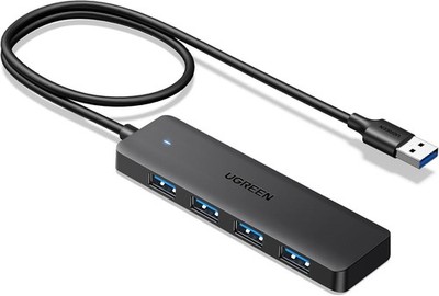 UGREEN 4-Port USB 3.0 Hub Mit 60cm Kabel, Verteiler 5Gbps, Mehrfachstecker, 60cm