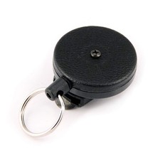 KEY-BAK Original HD Retractable Keychain, 48" Retractable Cord, Black Front, Rem