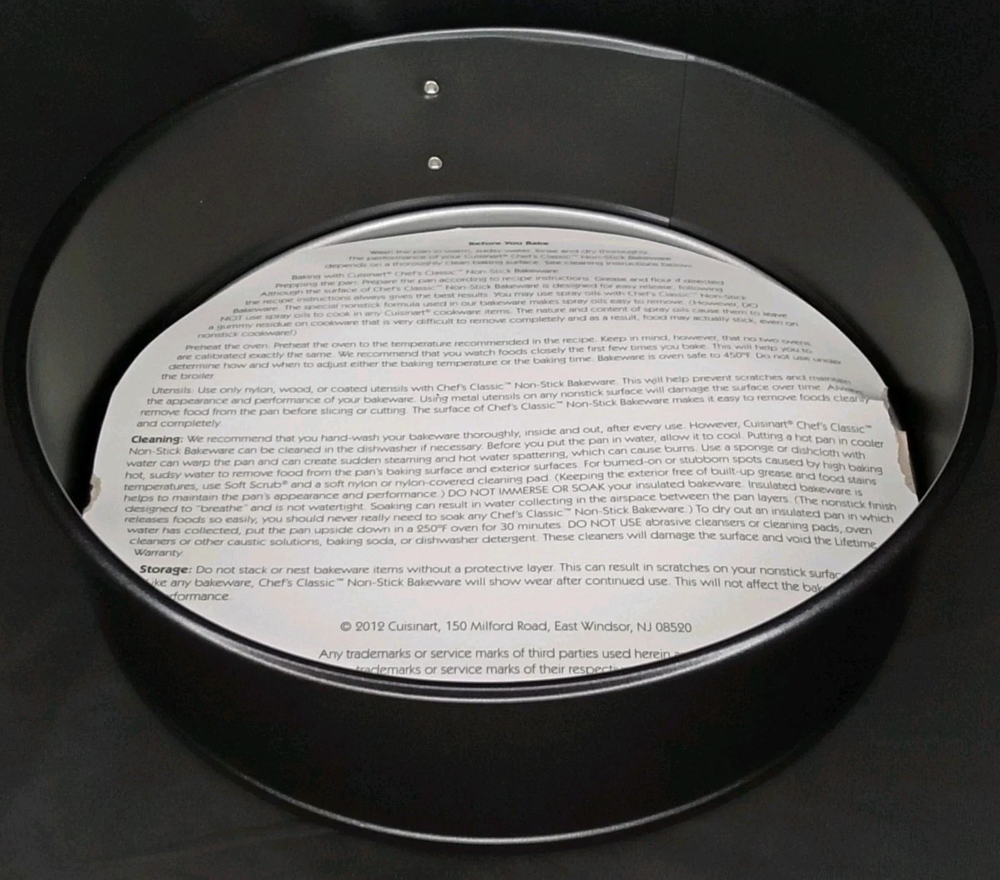 Cuisinart Springform Pan Gray Metal 2012
Opens in a new window or tab