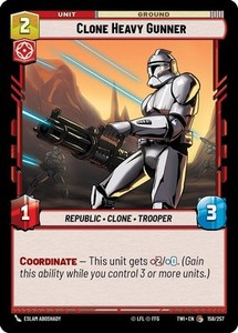 Star Wars Unlimited Clone Heavy Gunner (158/596) Twilight of the Republic NM