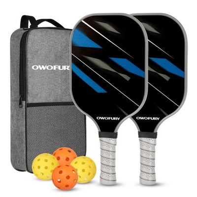 New Best Fiberglass Pickleball Paddles Set of 2 Pickle Ball Racket Lightweight
