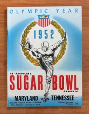 vintage 1952 NCAA SUGAR BOWL MARYLAND vs TENNESSEE COLLEGE FOOTBALL PROGRAM