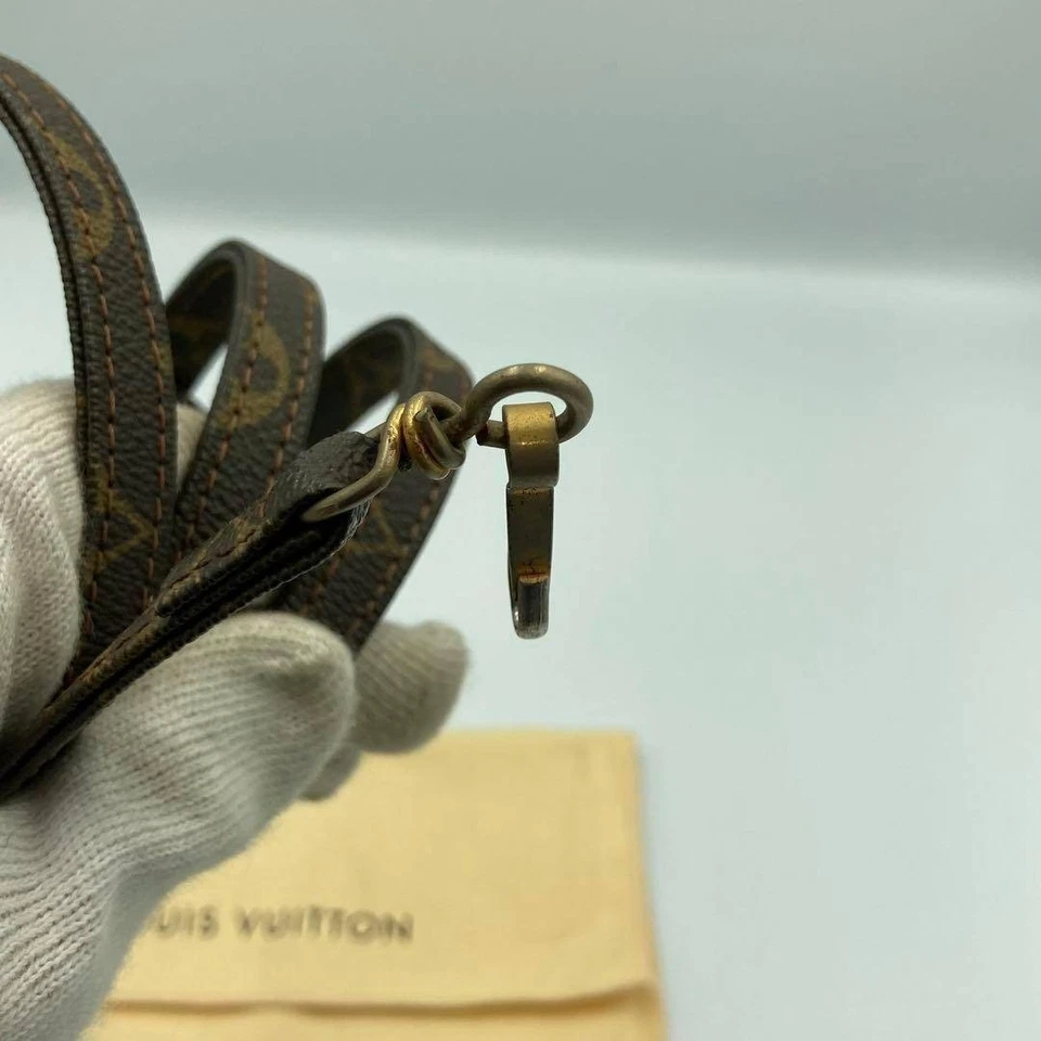 Auténtica correa para el hombro Louis Vuitton monograma cuero marrón longitud total 35,4 pulgadas Foto 4 de 4