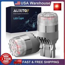 AUXITO 7443 7444 Red LED Bulb Brake Tail Stop Parking Light 7440 T20 Bright Lamp