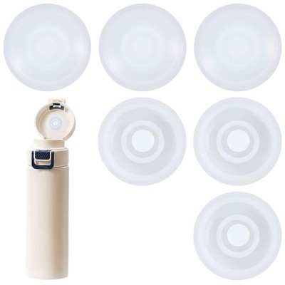6Pcs Water Cup Leak Stopper Cup Lid Silicone Spill Proof Plug Bottle Cap Roun...
