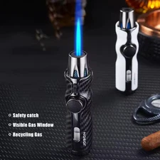 Metal Strong Flame 1800C Windproof Jet Torch Turbo BBQ Lighter Spray Gun Welding