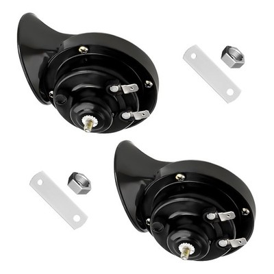 2 Pcs Super Loud Car Horns 12V Waterproof Car Electric Snail Air Horns