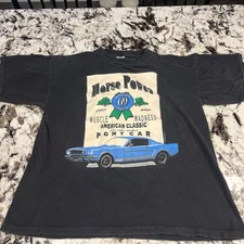 Vintage Sun Sportswear Large Single Stitch T Shirt American Classics Pony Car 