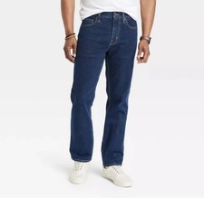 NWT Goodfellow  Co sz 38 x 30 Men's Mid Rise Straight fit Dark Blue Jeans AY91