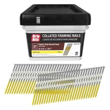Grip Rite Framing Nails 3 1/4 in x 0.131 in 21 Degree Plastic Collated 1000 Ct