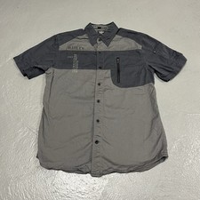 Y2K Harley Davidson Button Up Black And Grey Mechanic Shirt