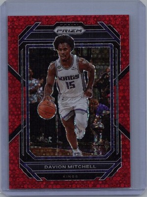 2022-23 Panini Prizm #136 Davion Mitchell Prizms Fast Break Red #/100