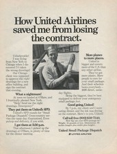 Vintage Print Ad United Airlines Chicago O'Hare New York More Places US Airline