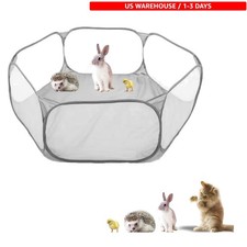 Portable Pop-Up Small Animal Playpen - Interactive Tent for Pets - 47"L x 24"W
